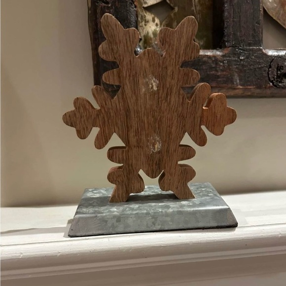 Set of 4 Stocking Holders, wood and galvanized metal - Picture 6 of 7